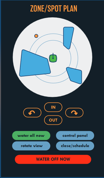 wifi sprinkler spot and zone map
